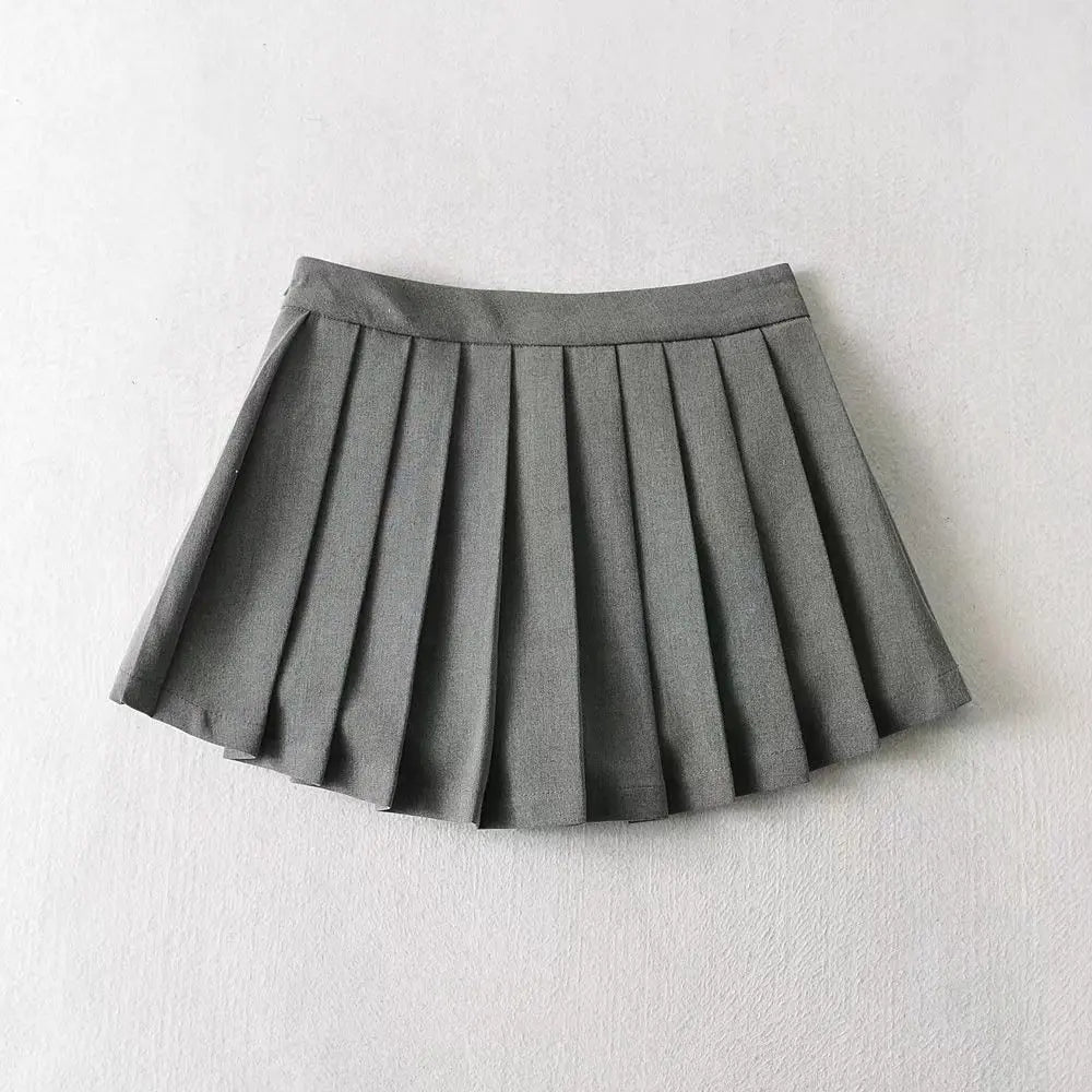 High Waist Skirts Sexy Mini Skirts Vintage Pleated Skirt