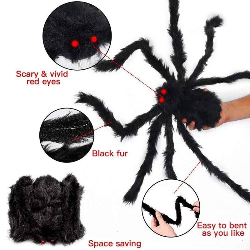 Big Black Spider Halloween Party Decoration – Ventayo