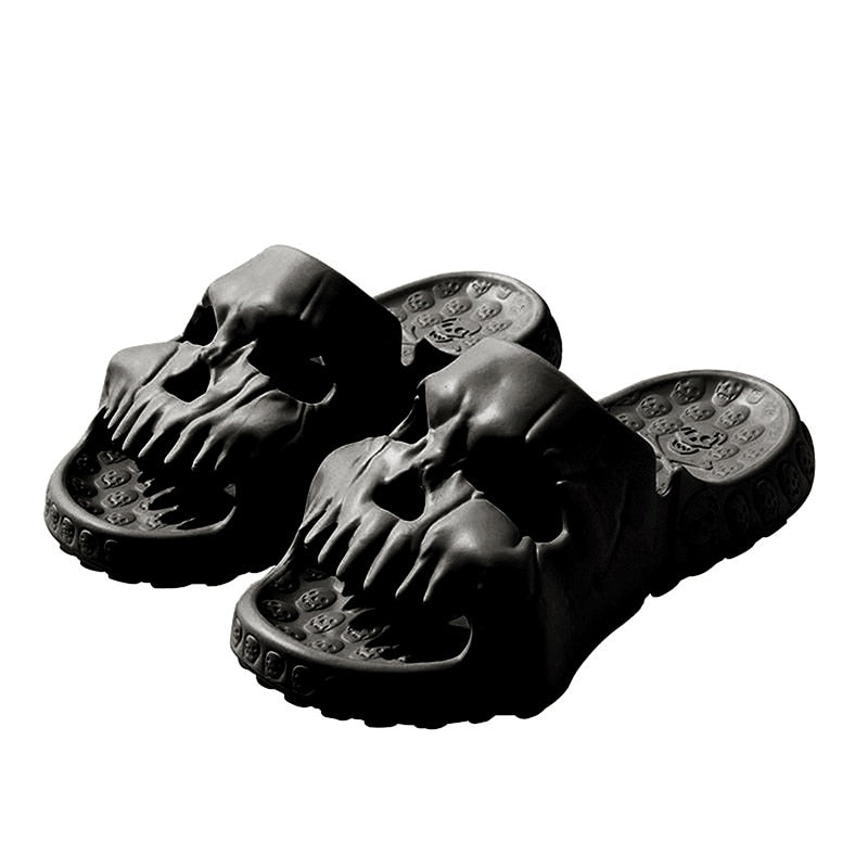 Skeleton Skull Thick Sole Slippers – Ventayo