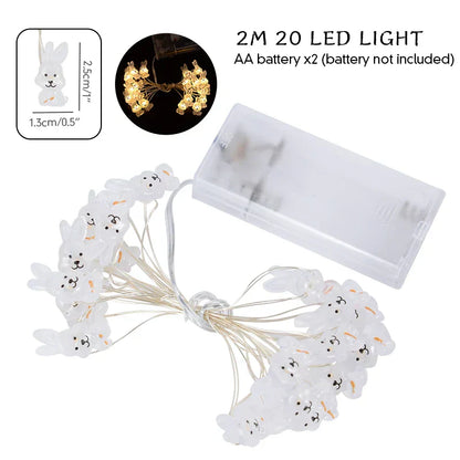 Paashaas en wortel LED-slingerverlichting