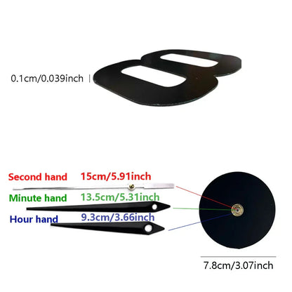 Ljómandi 3D DIY veggklukka – nútímaleg heimilis skreyting