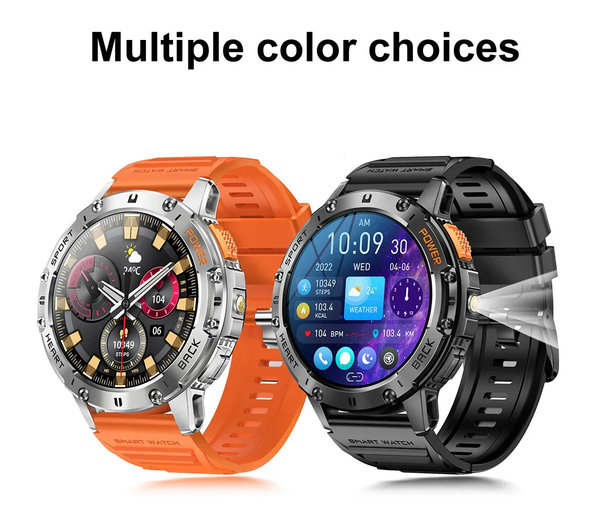 AMOLED Smartwatch – Bluetooth Calling Fitness Tracker with Waterproof Design