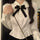 Kawaii Lace Lolita Blouses Sweet Tunics Fairycore Peter Pan Coller Crop Long Sleeve Tops