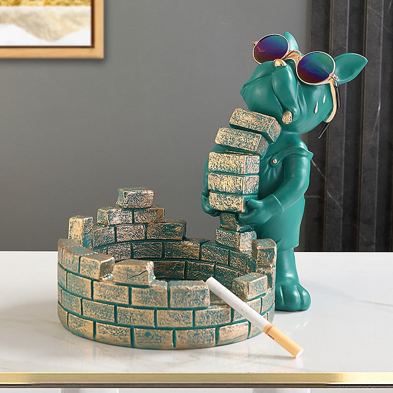 Bulldog Brickie Sculpture