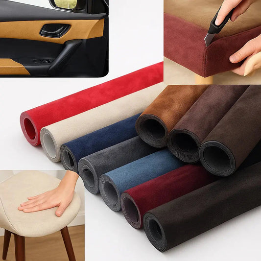 Ventayo – Self-Adhesive Upholstery Fabric | Microfiber Suede with Water-Resistant Properties | Versatile Upholstery Material for Home and Vehicle Decor