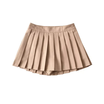 High Waist Skirts Sexy Mini Skirts Vintage Pleated Skirt