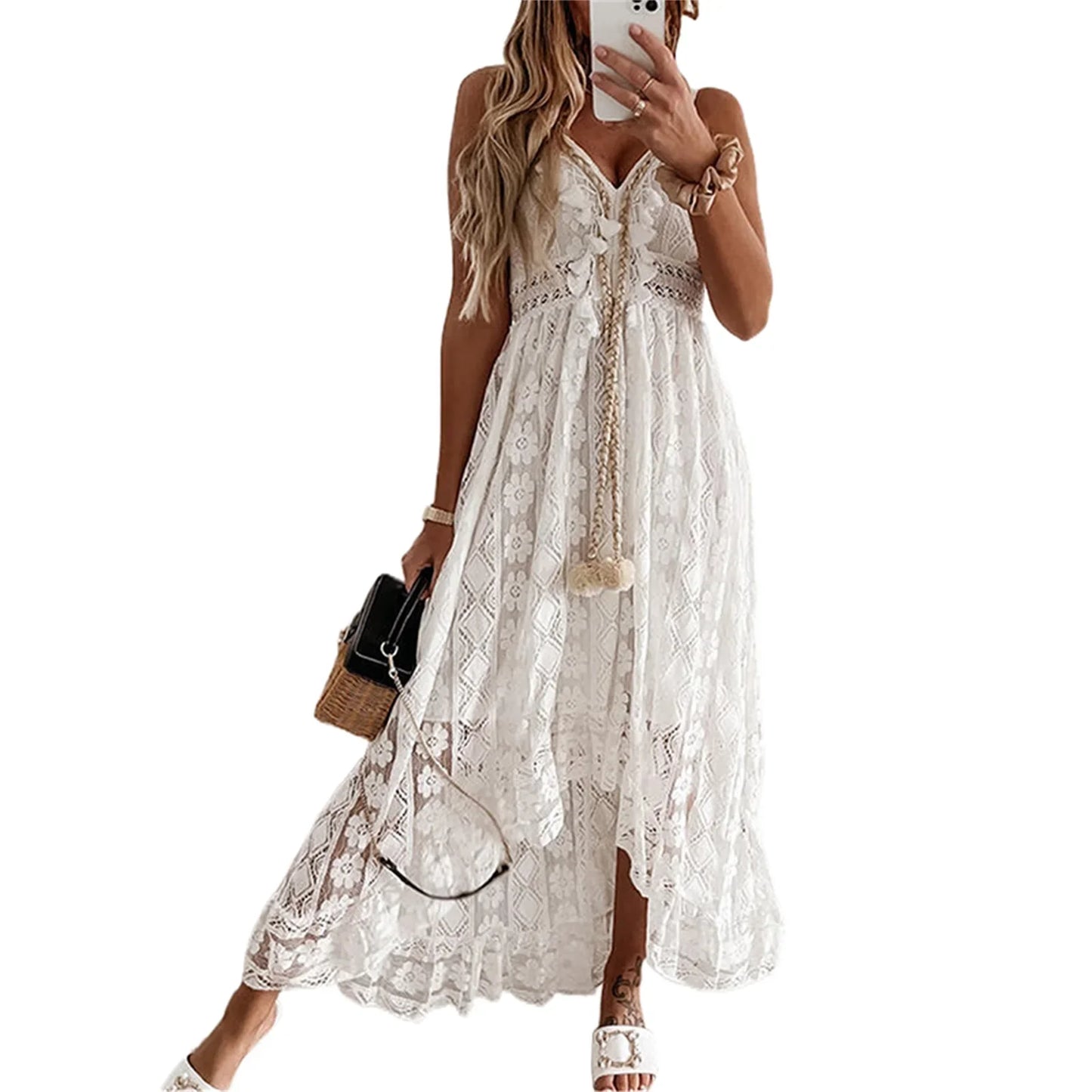 Trendy Casual Beachwear Cover-ups Outfits Hippie Chic Long Maxi  Party Elegant Dresses