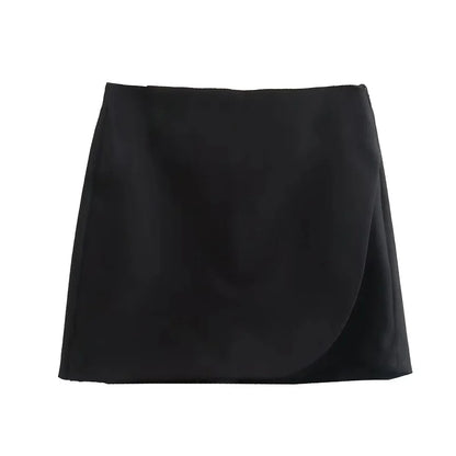 High waist Shorts Women's Summer Shorts Wrap Shorts Sexy Mini Skirt