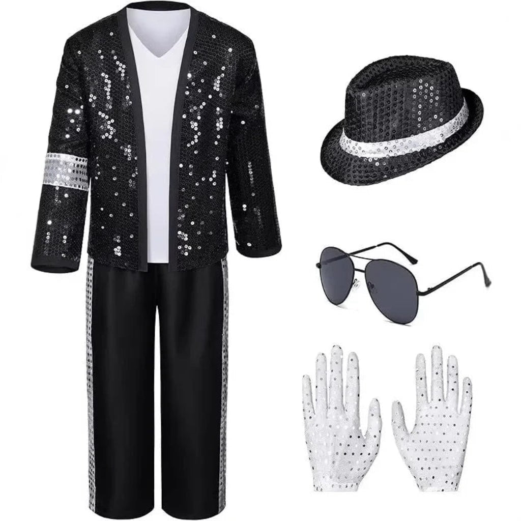 Ventayo – Shimmering Sequin Costume Set for Performances with Comfortable Fit | Versatile Outfit for Halloween and Themed Parties