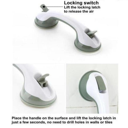 Shower Grab Bar - Shower Bar - Shower Safety Bar For Balance - Hand Grip Safety Bar For Bathroom - Strong Suction Grab Bar