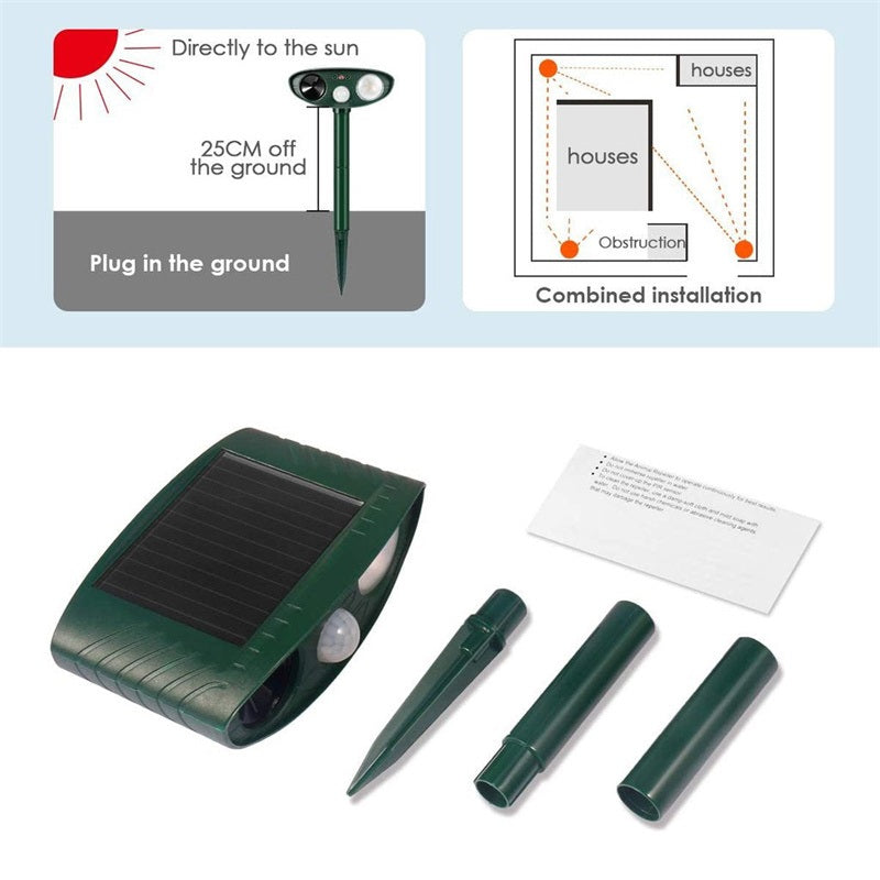 Ultrasonic Snake Repeller – Solar Powered – Get Rid of Snake in 48 Hours