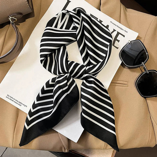 Ventayo – Silk Charm Scarf | Plaid Pattern, Versatile Accessory