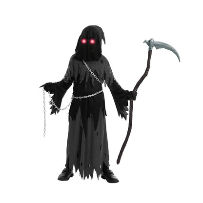 Ventayo – Spooky Costume Collection | Grim Reaper Hooded Robe Set with Glowing Eyes | Perfect for Halloween Fun