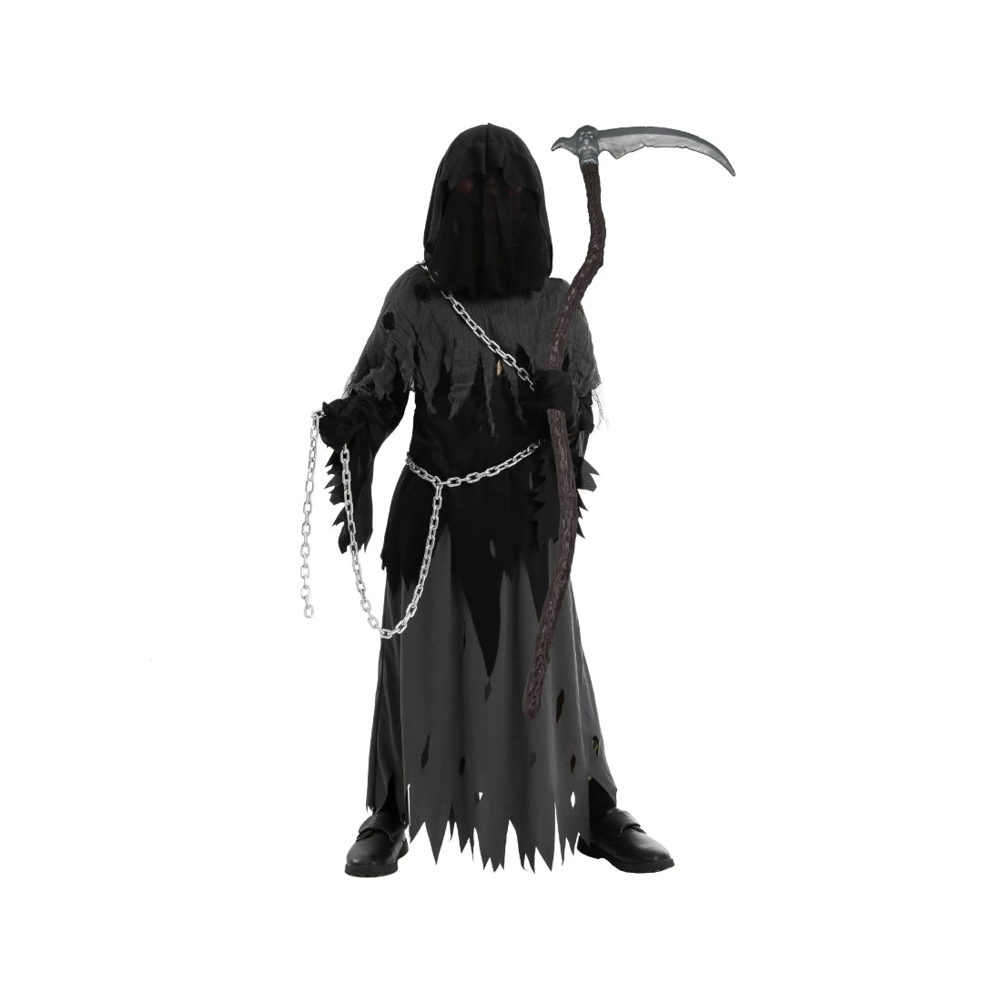 Ventayo – Spooky Costume Collection | Grim Reaper Hooded Robe Set with Glowing Eyes | Perfect for Halloween Fun
