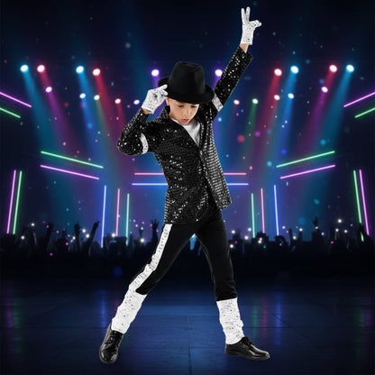 Ventayo – Star Performer | Kids Pop Star Dance Costume with Sparkling Design | Perfect for Halloween and Stage Events