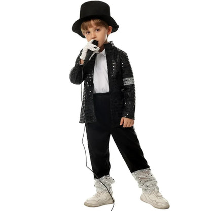 Ventayo – Star Performer | Kids Pop Star Dance Costume with Sparkling Design | Perfect for Halloween and Stage Events