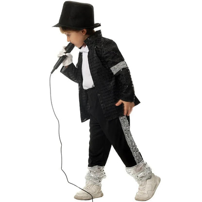 Ventayo – Star Performer | Kids Pop Star Dance Costume with Sparkling Design | Perfect for Halloween and Stage Events