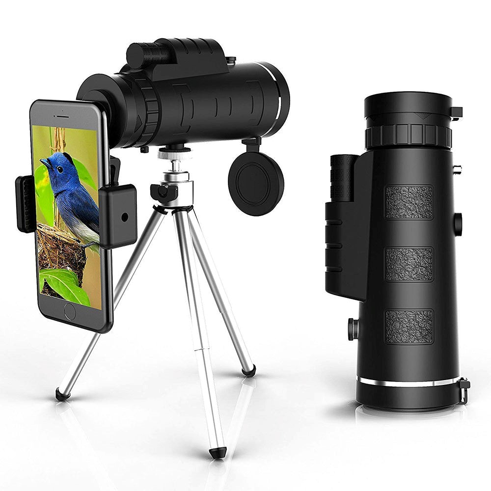 10X Starscope HD Monocular - High Power Monocular With Smartphone Holder & Tripod