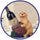 Adorno de perro de vino