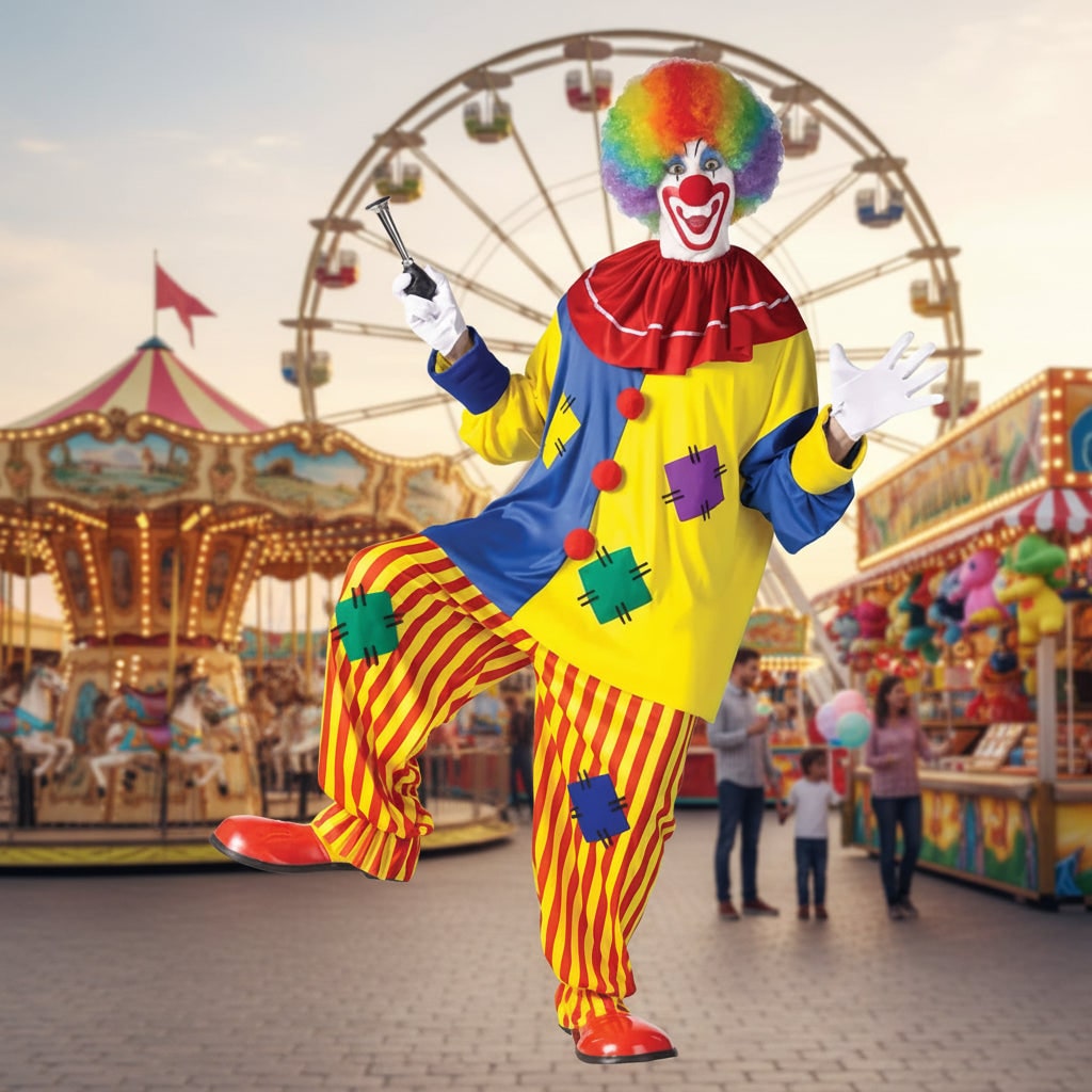 Ventayo – Vibrant Clown Costume for Adults with Comfortable Fit | Fun Outfit for Halloween and Parties