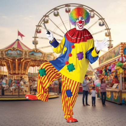 Ventayo – Vibrant Clown Costume for Adults with Comfortable Fit | Fun Outfit for Halloween and Parties