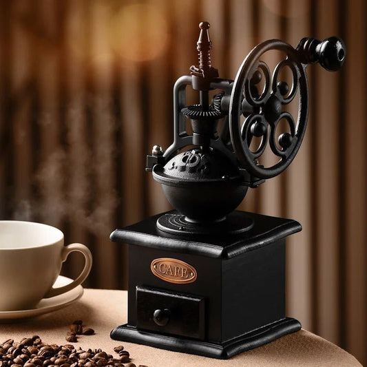 Ventayo – Vintage Metal Coffee Grinder | Hand Crank Burr Grinder with Ceramic Core | Consistent Grinding for Coffee Lovers