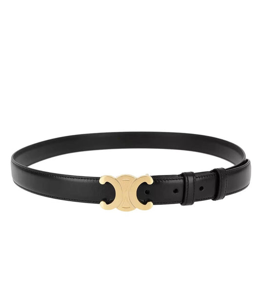 Ventayo – Vintage-Inspired Vegan Leather Belt with Gold Logo | Stylish Accessory for Ethical Fashion