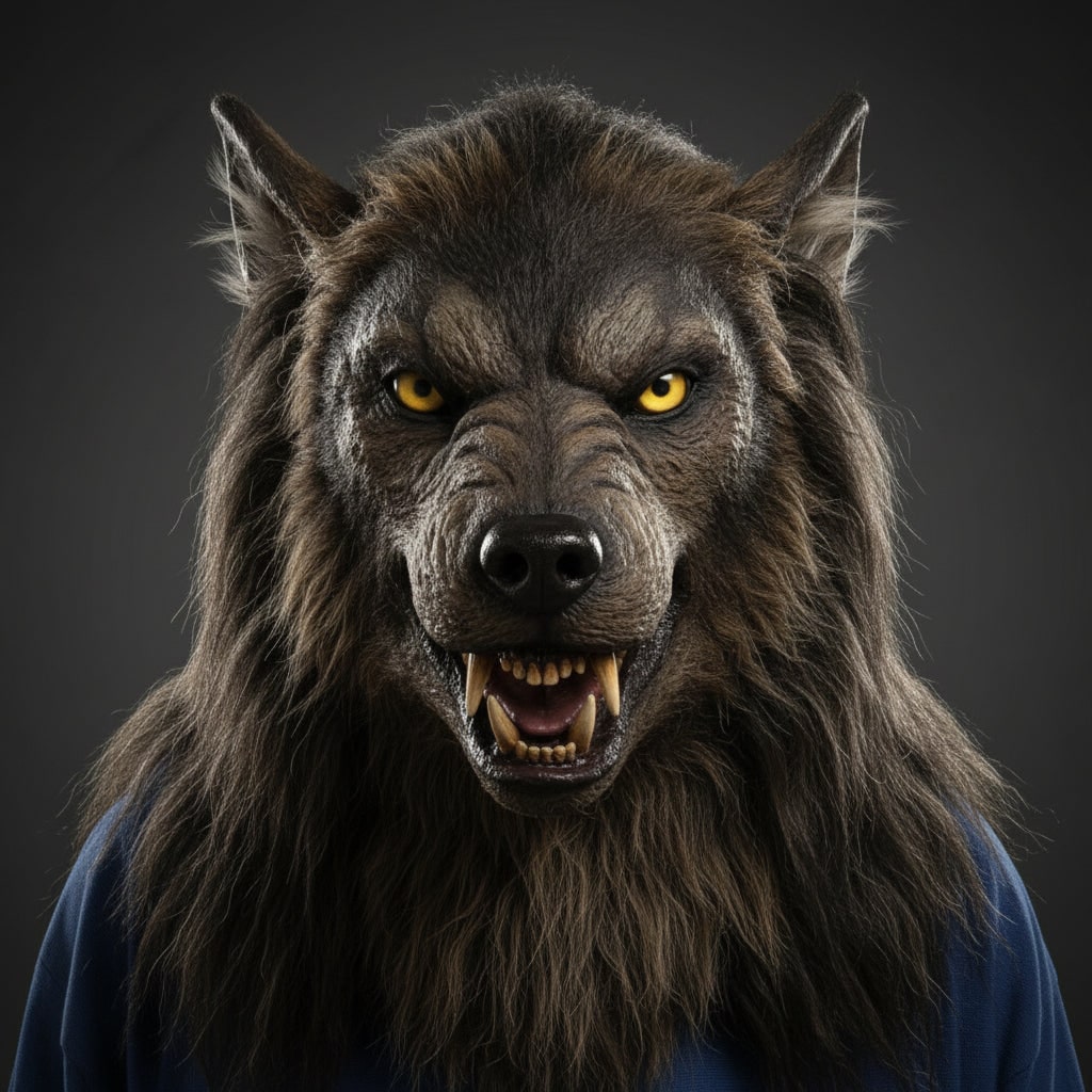 Ventayo – Wolf Mask | Realistic Halloween Costume Accessory with Detailed Fur Texture | Full-Face Coverage for Spooky Transformations