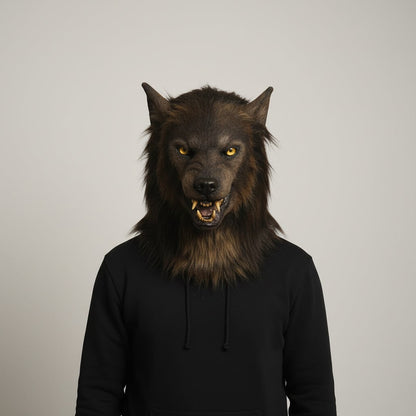 Ventayo – Wolf Mask | Realistic Halloween Costume Accessory with Detailed Fur Texture | Full-Face Coverage for Spooky Transformations