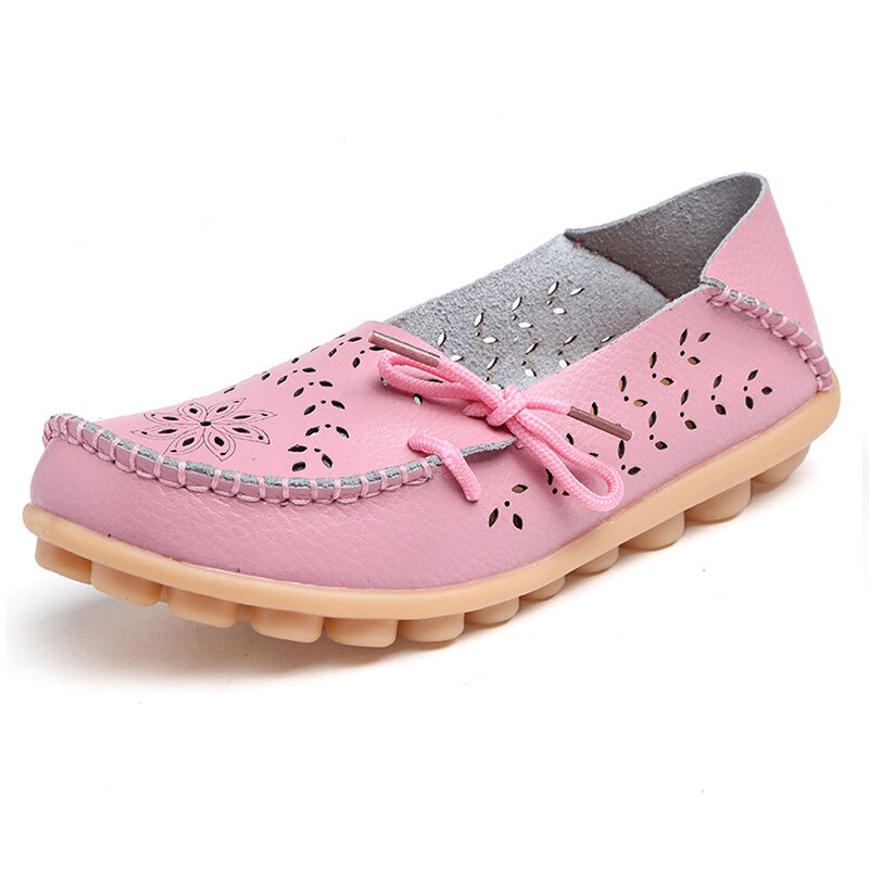 Gratia Leather Feather Loafers Flats