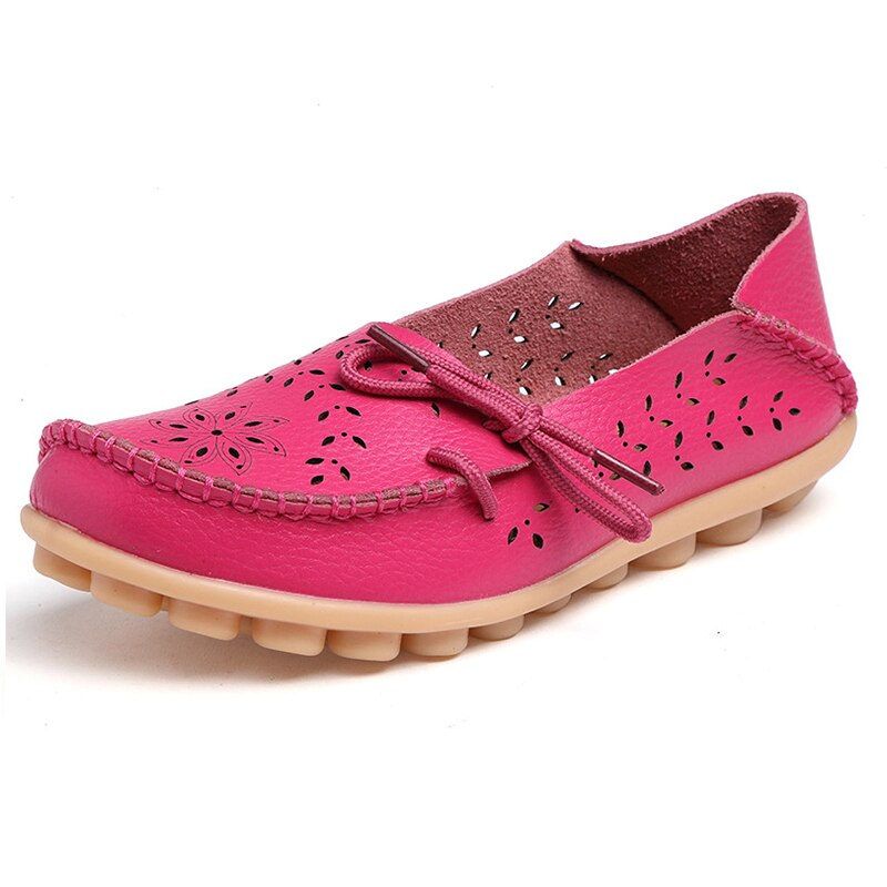 Gratia Leather Feather Loafers Flats