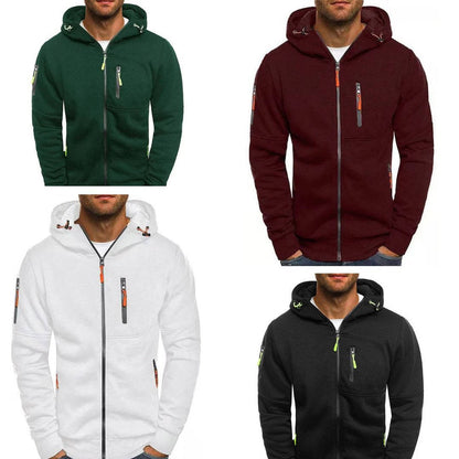 Sudadera con capucha para hombre con cremallera completa
