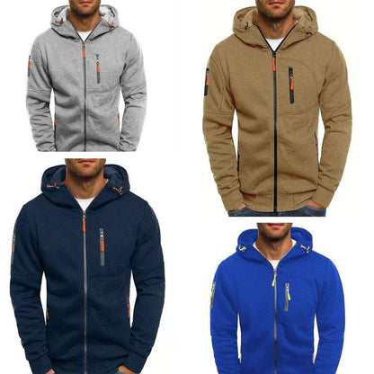 Sudadera con capucha para hombre con cremallera completa
