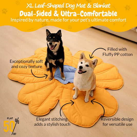 XL Flower-Shaped Dog Blanket & Human Mat – Ultra-Soft and Cozy