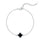 Silver Iced Agate Clover Bracelet