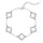 Premium 925 Sterling Silver Iced Pearl Clover Bracelet