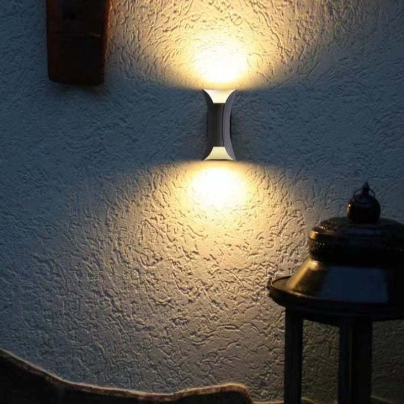Lámpara de pared exterior moderna LED oro/blanco jardín/corredor