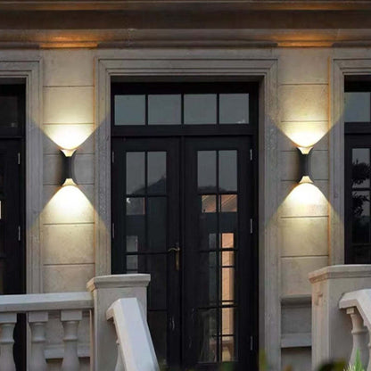 Lámpara de pared exterior moderna LED oro/blanco jardín/corredor