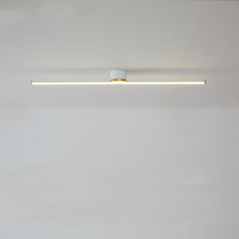 Lineaire inbouw plafondlamp zwart/wit