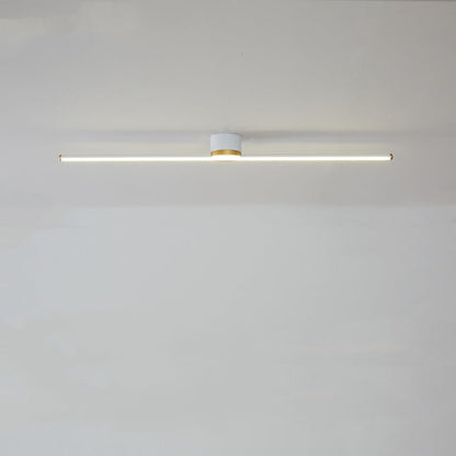 Lineaire inbouw plafondlamp zwart/wit