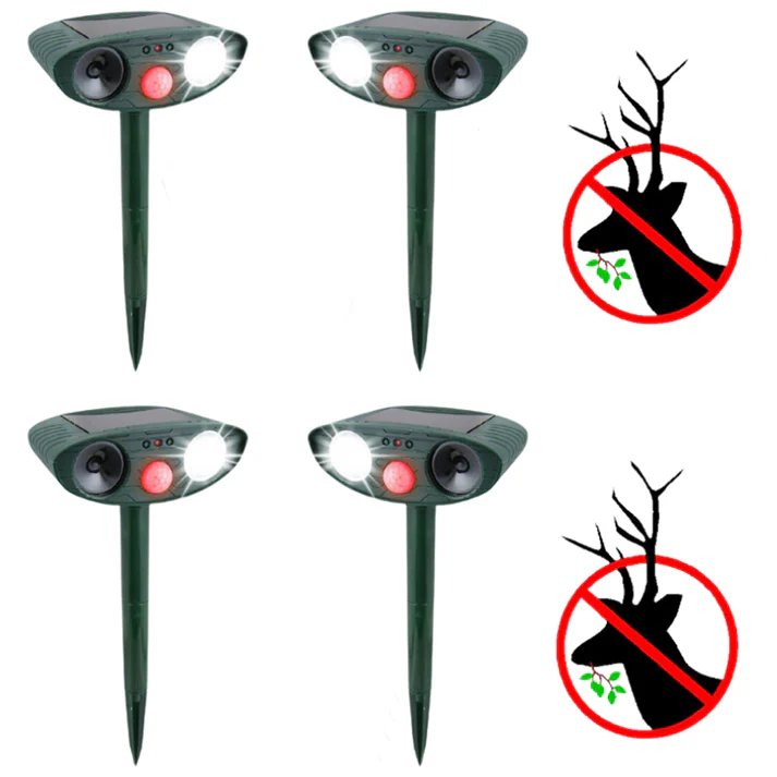 Ultrasonic Solar Deer Repeller – Motion Sensor Animal Deterrent for Garden & Yard