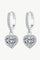 Hearts Aglow 2 Carat Moissanite Heart-Shaped Drop Earrings