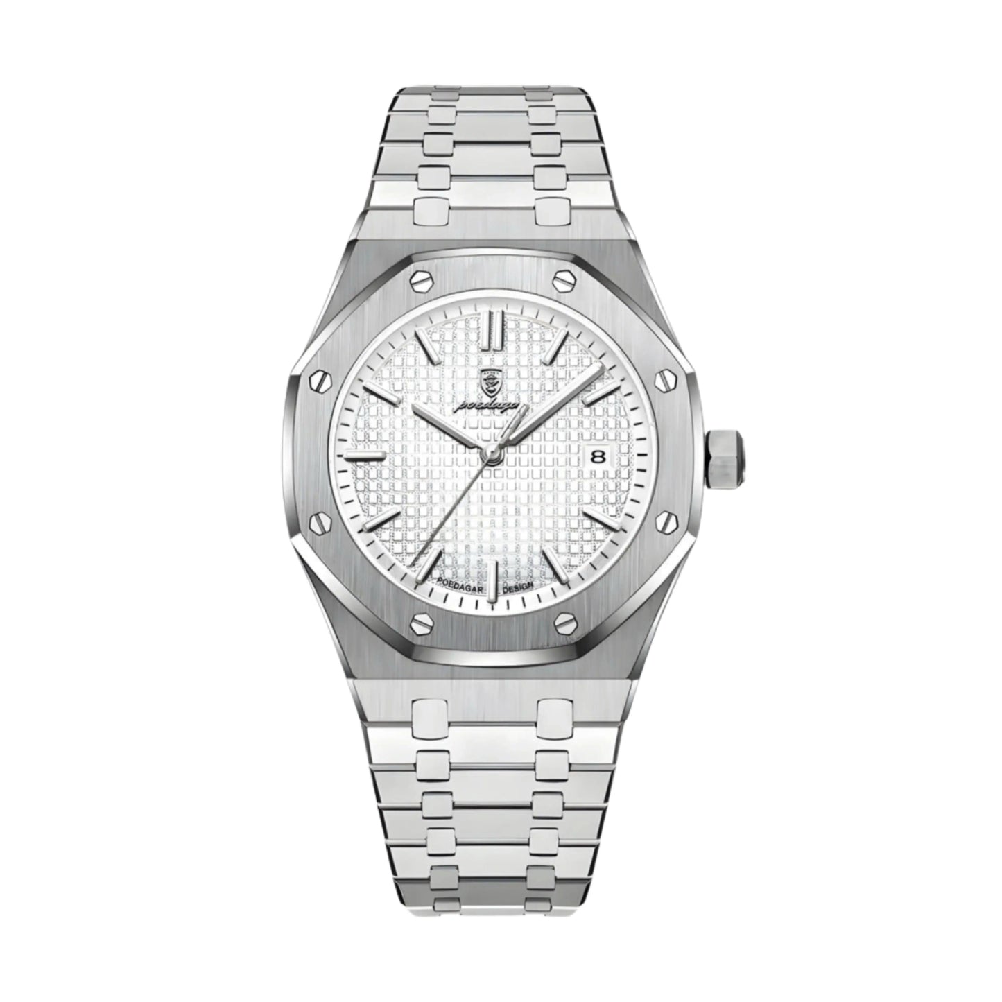 Royale Hex 41mm – Men’s Multifunction Quartz Watch with Sapphire Glass & Adjustable Stainless Steel Bracelet