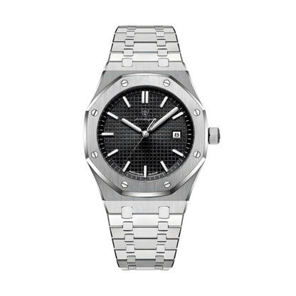Royale Hex 41mm – Men’s Multifunction Quartz Watch with Sapphire Glass & Adjustable Stainless Steel Bracelet