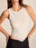 Asymmetrical Hem Sleeveless Lace Top