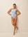 Asymmetrical Lace Cutout Back One-Piece
