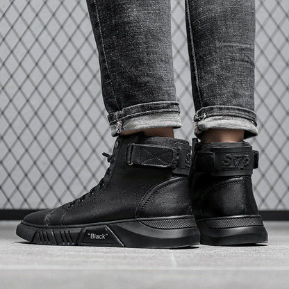 Italian High-Top Casual Martin Leather Boots