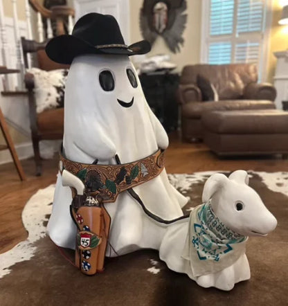 Ghostly Pumpkin Dog Statue – Ventayo