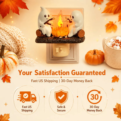 GhostGlow – Cozy Halloween Campfire Night Light