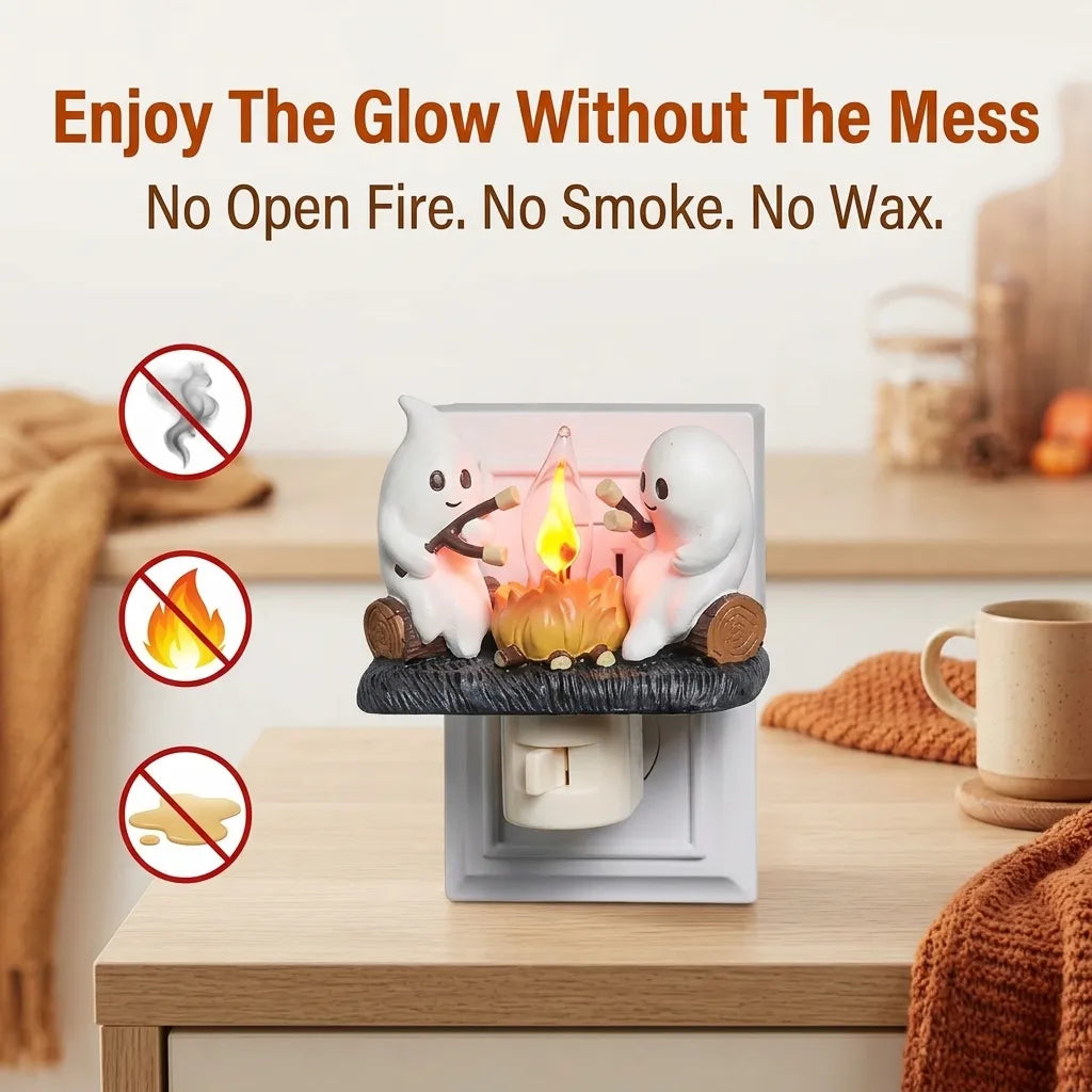 GhostGlow – Cozy Halloween Campfire Night Light